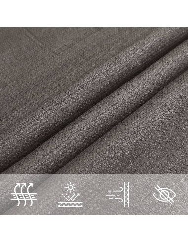 Vela Parasole 160 g/m² Antracite 6x6 m in HDPE