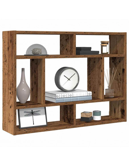 Mensola a Muro Legno Antico 75x16x55 cm in Legno Multistrato