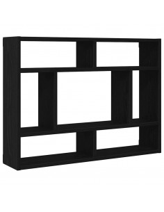 Mensola a Muro Rovere Nero 75x16x55 cm in Legno Multistrato