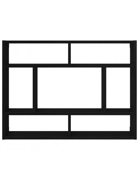 Mensola a Muro Rovere Nero 75x16x55 cm in Legno Multistrato