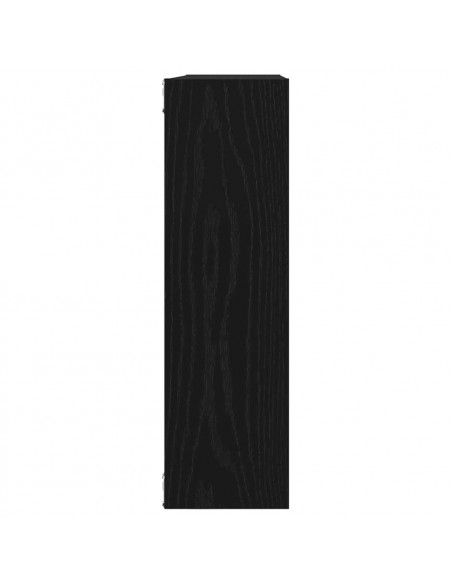 Mensola a Muro Rovere Nero 75x16x55 cm in Legno Multistrato