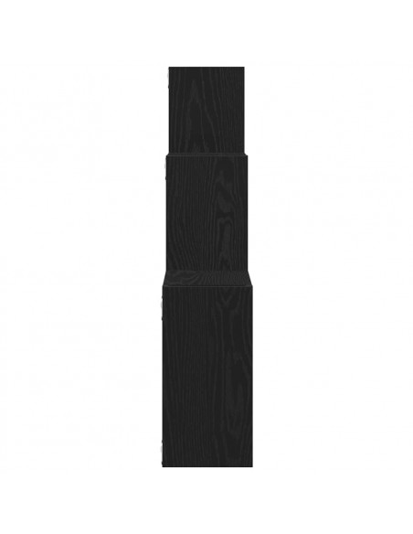 Mensole a Cubo Parete Rovere Nero 68x15x68 cm Legno Multistrato