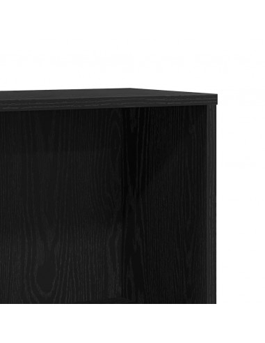 Libreria Rovere Nero 67x24x161 cm in Legno Multistrato