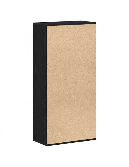 Libreria Rovere Nero 50x25x104 cm in Legno Multistrato