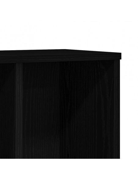 Libreria Rovere Nero 50x25x104 cm in Legno Multistrato