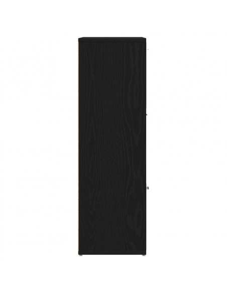 Libreria Rovere Nero 90x28x90 cm in Legno Multistrato