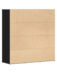 Libreria Rovere Nero 90x28x90 cm in Legno Multistrato 2