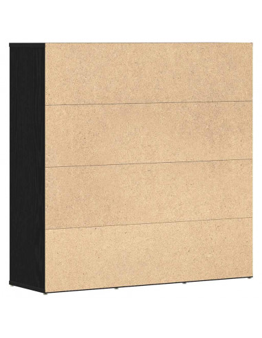 Libreria Rovere Nero 90x28x90 cm in Legno Multistrato