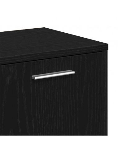 Libreria Rovere Nero 90x28x90 cm in Legno Multistrato