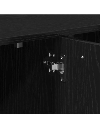 Libreria Rovere Nero 90x28x90 cm in Legno Multistrato