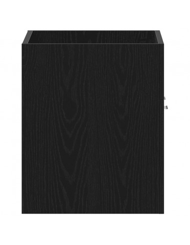 Mobile Lavabo da Bagno Rovere Nero 60x38,5x46 cm in Truciolato