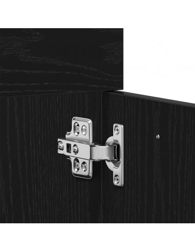 Mobile Lavabo da Bagno Rovere Nero 60x38,5x46 cm in Truciolato