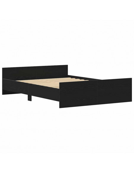 Giroletto senza Materasso Rovere Nero 140x200 cm Truciolato