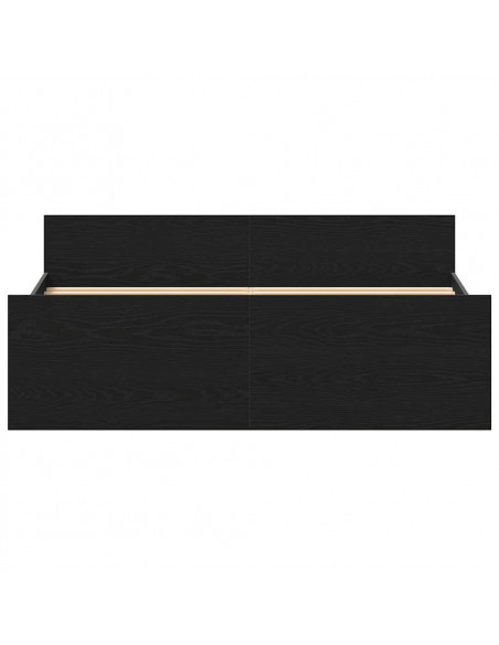 Giroletto senza Materasso Rovere Nero 140x200 cm Truciolato