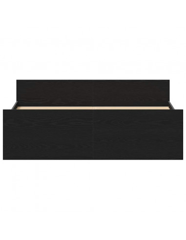 Giroletto senza Materasso Rovere Nero 140x190 cm Truciolato