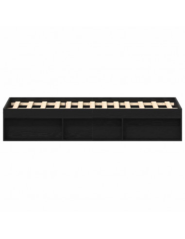 Giroletto senza Materasso Rovere Nero 135x190 cm Truciolato