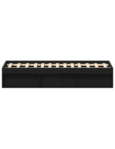 Giroletto senza Materasso Rovere Nero 140x190 cm Truciolato