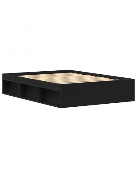 Giroletto senza Materasso Rovere Nero 140x200 cm Truciolato