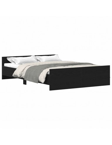 Giroletto senza Materasso Rovere Nero 135x190 cm Truciolato