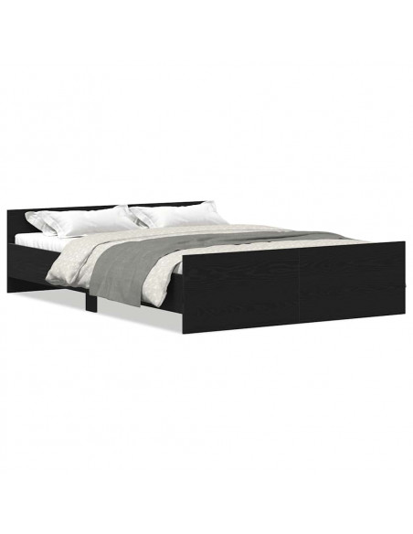 Giroletto senza Materasso Rovere Nero 120x200 cm Truciolato