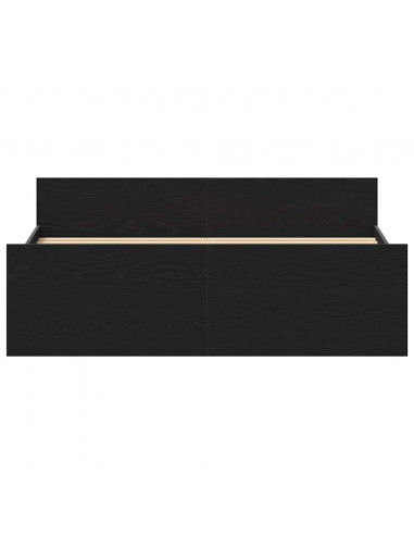 Giroletto senza Materasso Rovere Nero 120x200 cm Truciolato