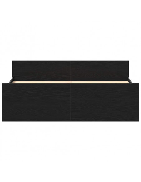 Giroletto senza Materasso Rovere Nero 120x200 cm Truciolato