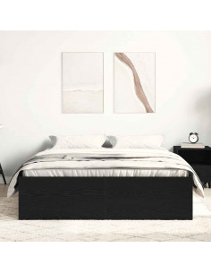 Giroletto senza Materasso Rovere Nero 120x190 cm Truciolato 2