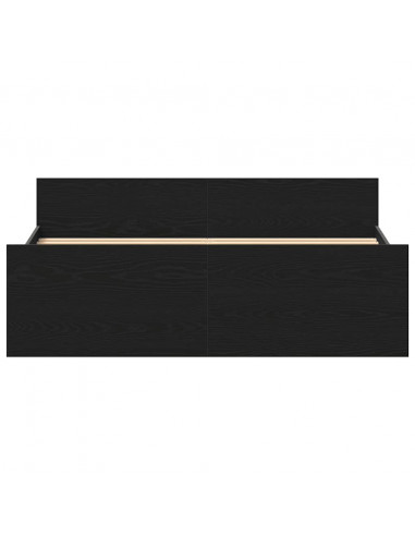 Giroletto senza Materasso Rovere Nero 120x190 cm Truciolato