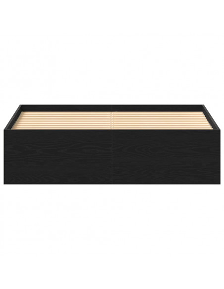 Giroletto senza Materasso Rovere Nero 120x200 cm Truciolato