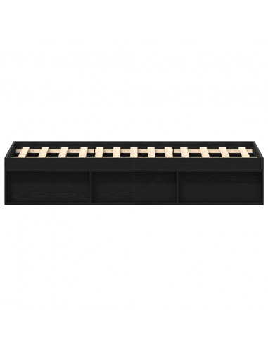 Giroletto senza Materasso Rovere Nero 120x200 cm Truciolato