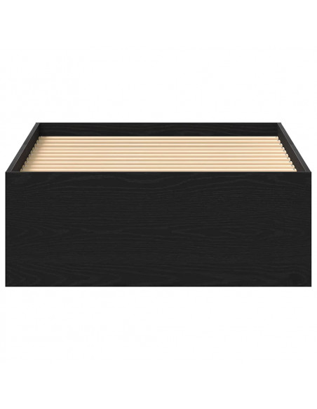 Giroletto senza Materasso Rovere Nero 90x200cm in Truciolato
