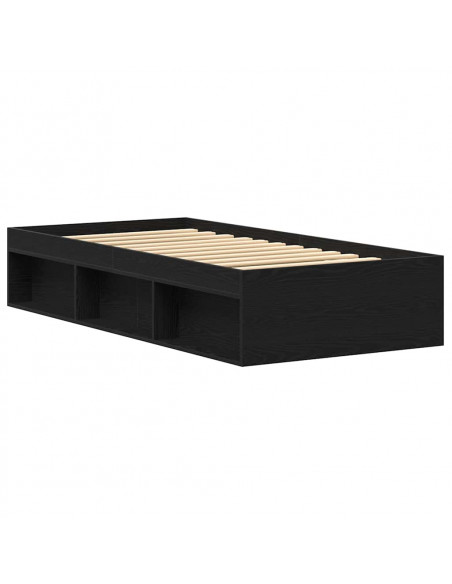 Giroletto senza Materasso Rovere Nero 90x190cm in Truciolato