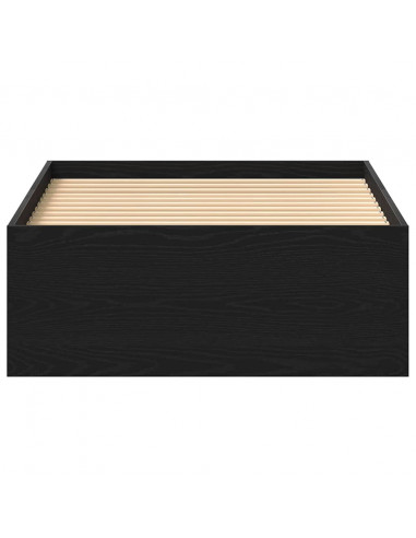 Giroletto senza Materasso Rovere Nero 75x190 cm in Truciolato