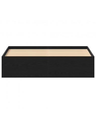 Giroletto senza Materasso Rovere Nero 150x200 cm Truciolato