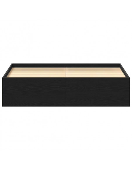 Giroletto senza Materasso Rovere Nero 150x200 cm Truciolato