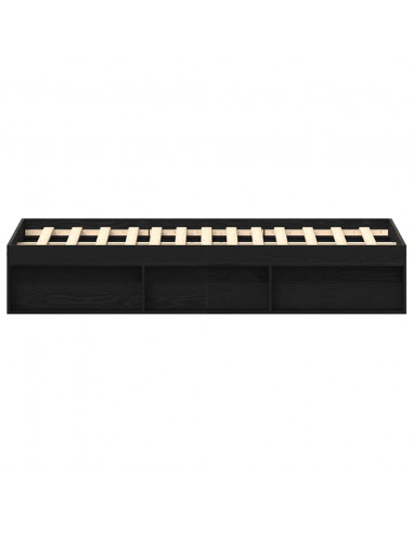 Giroletto senza Materasso Rovere Nero 150x200 cm Truciolato