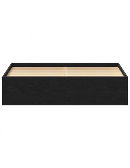 Giroletto senza Materasso Rovere Nero 160x200 cm Truciolato