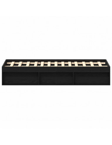 Giroletto senza Materasso Rovere Nero 160x200 cm Truciolato