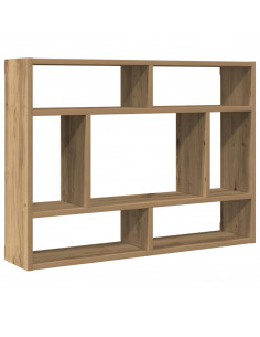 Scaffale a Parete Rovere Artigianale 75x16x55 cm in Truciolato
