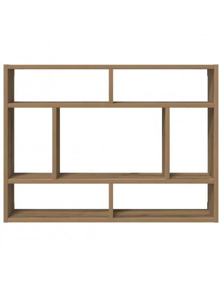 Scaffale a Parete Rovere Artigianale 75x16x55 cm in Truciolato