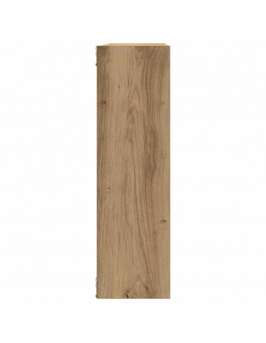 Scaffale a Parete Rovere Artigianale 75x16x55 cm in Truciolato