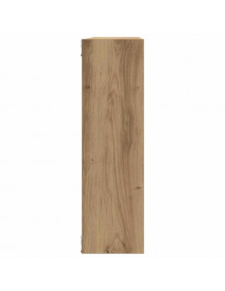 Scaffale a Parete Rovere Artigianale 75x16x55 cm in Truciolato
