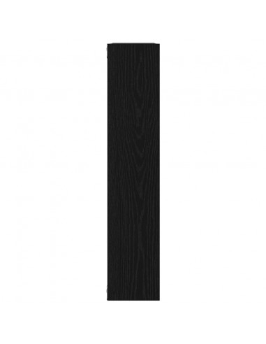 Scaffale a Parete Rovere Nero 90x16x78 cm Legno Multistrato