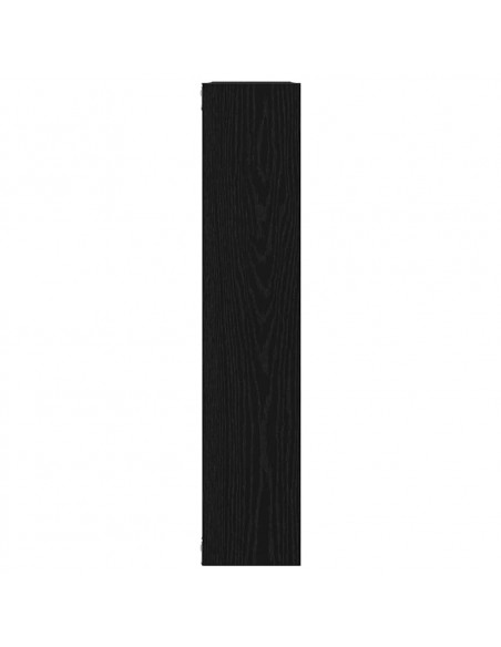 Scaffale a Parete Rovere Nero 90x16x78 cm Legno Multistrato
