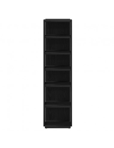 Scarpiera Rovere Rovere Nero 25x27x102 cm in Legno Multistrato