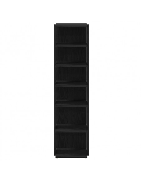 Scarpiera Rovere Rovere Nero 25x27x102 cm in Legno Multistrato
