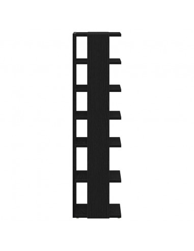 Scarpiera Rovere Rovere Nero 25x27x102 cm in Legno Multistrato