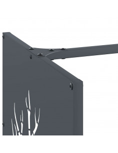 Rastrelliera per Legna da Ardere Antracite 40x40x40 cm