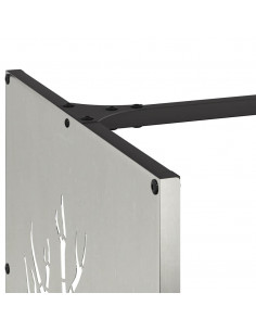 Rastrelliera per Legna da Ardere 40x40x40 cm in Acciaio Inox