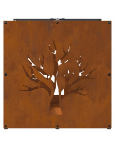 Rastrelliera per Legna da Ardere 40x40x40 cm in Acciaio Corten
